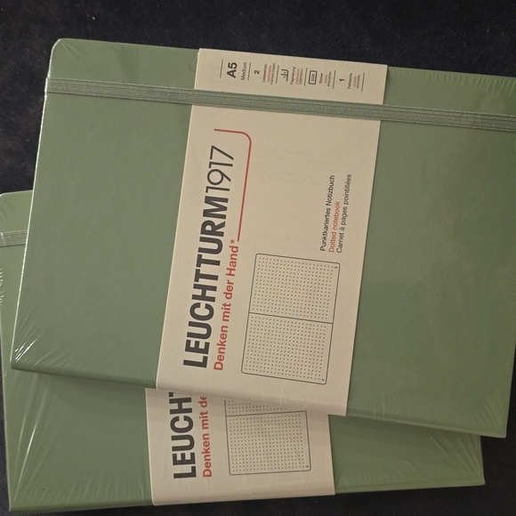 ❤️BUY 5 GET 3 FREE Notebook Medium (A5),Hardcover,251 numbered pages,Sage,dotted - Picture 9 of 10